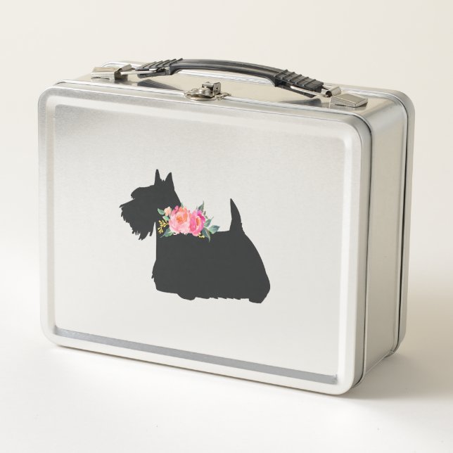 Scottish Terrier Scottie Dog Metal Lunch Box (Front)