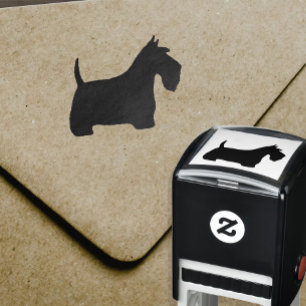 Scottish Terrier Scottie Dog Silhouette Self-inking Stamp