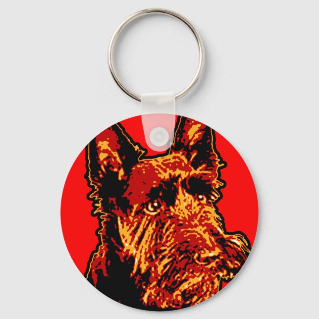 Scottish Terrier (Scottie) Keychain (Front)