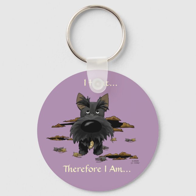 Scottish Terrier (Scotties) I Hunt... Keychain (Front)