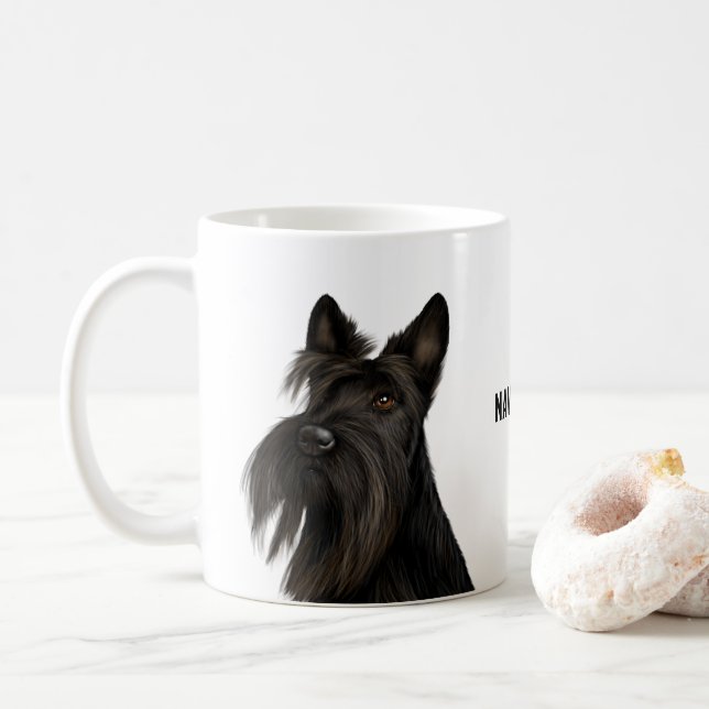 Scottish Terrier (Scotty Dog) Coffee Mug (With Donut)