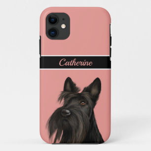Scottish Terrier (Scotty Dog) - Pink  iPhone 11 Case
