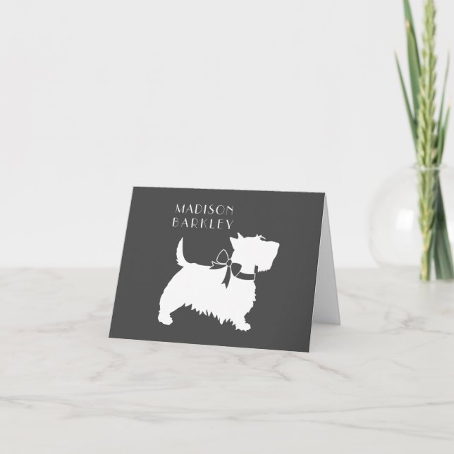 Scottish Terrier Scotty Dog Puppy Scottie Note Car Note Card (Front)