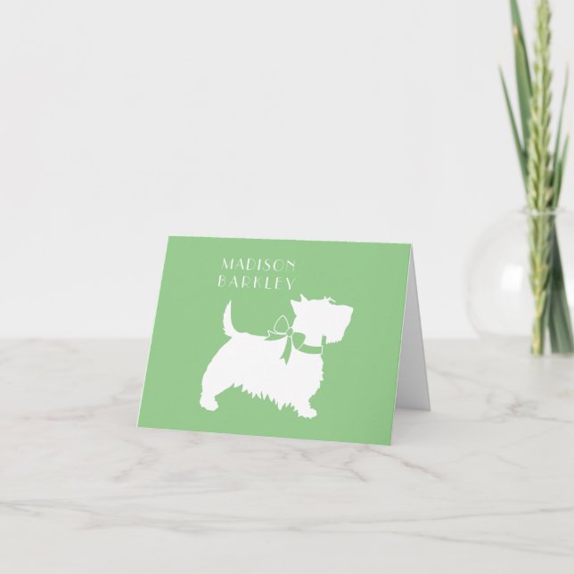 Scottish Terrier Scotty Dog Puppy Scottie Note Car Note Card (Front)