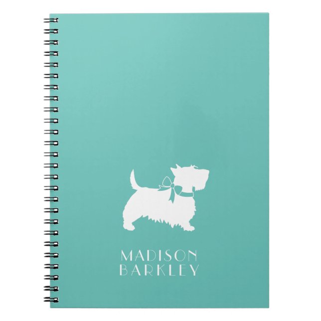 Scottish Terrier Scotty Dog Puppy Scottie Notebook (Front)