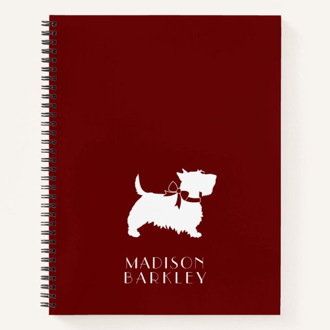 Scottish Terrier Scotty Dog Puppy Scottie Notebook (Front)
