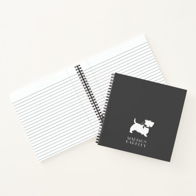 Scottish Terrier Scotty Dog Puppy Scottie Notebook (Inside)