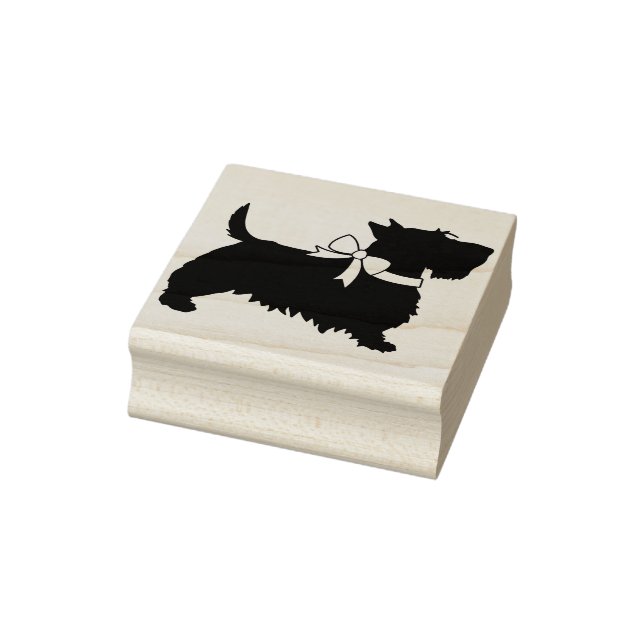 Scottish Terrier Scotty Dog Puppy Scottie Rubber Stamp (Stamp)