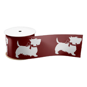 Scottish Terrier Scotty Dog Puppy Scottie Satin Ri Ribbon