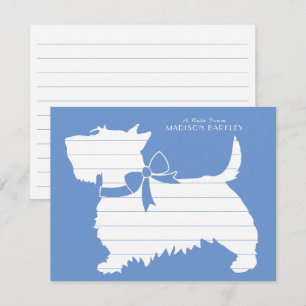 Scottish Terrier Scotty Dog Puppy Scottie Thank You Card