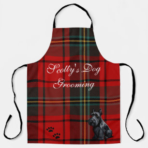 Scottish Terrier (Scotty) Tartan. Editable Apron