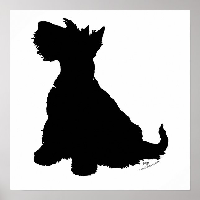 Scottish Terrier Silhouette Poster (Front)