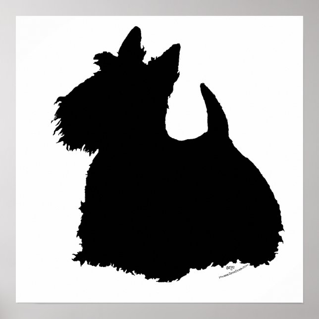 Scottish Terrier Silhouette Poster (Front)