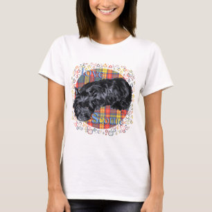 Scottish Terrier Tartan Design T-Shirt