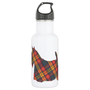 Scottish Terrier Tartan Silhouette 532 Ml Water Bottle
