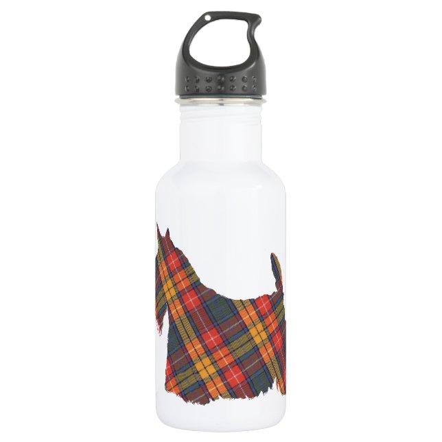 Scottish Terrier Tartan Silhouette 532 Ml Water Bottle (Front)