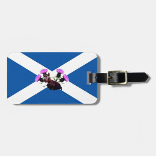 Scottish Terrier thistle /Saint Andrew's flag Luggage Tag