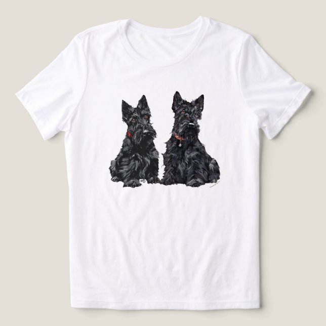 Scottish Terrier Tri-Blend Shirt (Design Front)