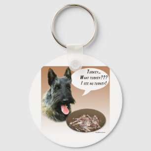 Scottish Terrier Turkey Key Ring