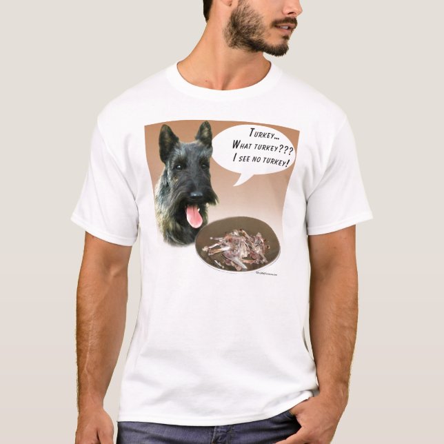 Scottish Terrier Turkey T-Shirt (Front)