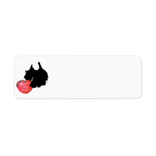 Scottish Terrier Valentine Return Address Label