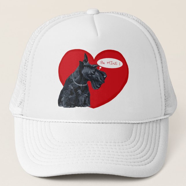 Scottish Terrier Valentine Trucker Hat (Front)