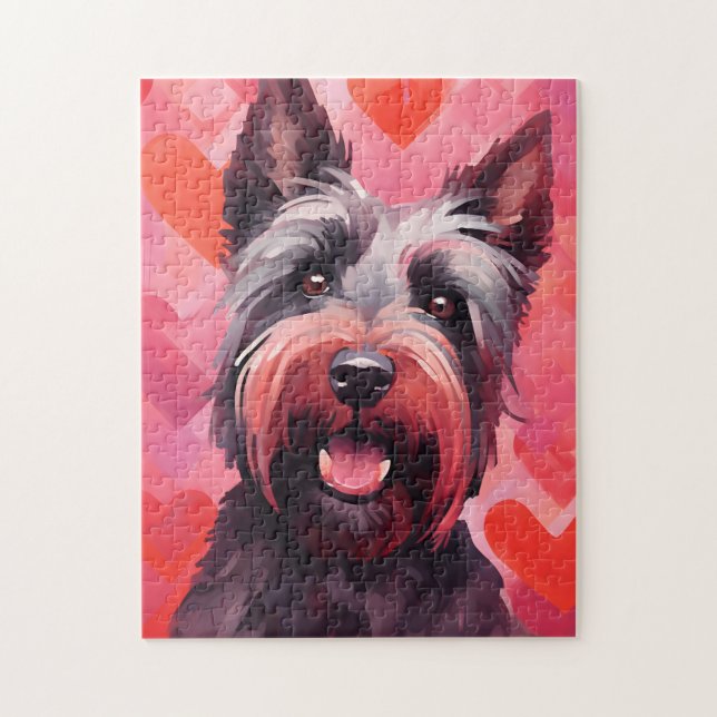 Scottish Terrier Valentines day Jigsaw Puzzle (Vertical)