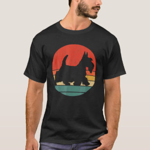 Scottish Terrier Vintage Silhouette Retro Scottie T-Shirt