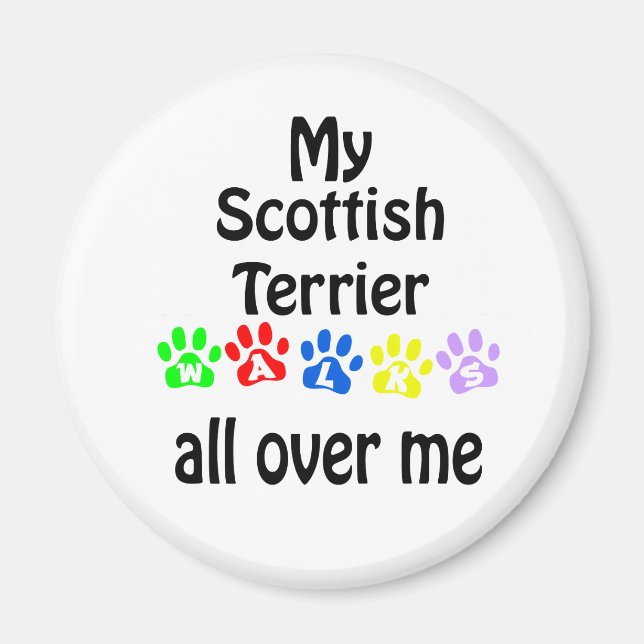 Scottish Terrier Walks Design Magnet (Front)