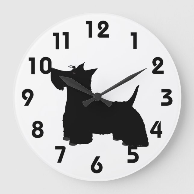 Scottish Terrier Wall Clock (Front)