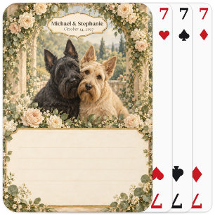 Scottish Terrier Wedding Guest Book Signing Deck Playing Cards