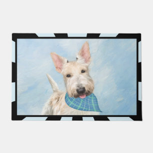 Scottish Terrier Wheaten Dog Painting Original Art Doormat