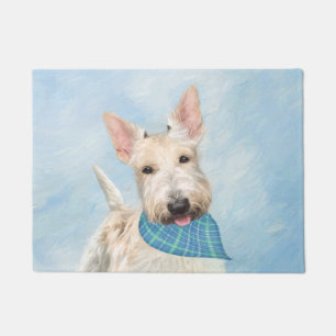 Scottish Terrier Wheaten Dog Painting Original Art Doormat