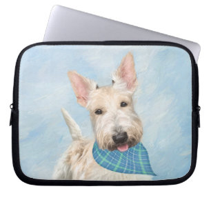 Scottish Terrier Wheaten Dog Painting Original Art Laptop Sleeve