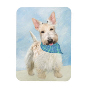 Scottish Terrier Wheaten Dog Painting Original Art Magnet