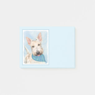 Scottish Terrier Wheaten Dog Painting Original Art Post-it Notes