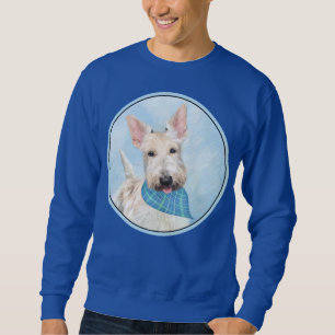 Scottish Terrier Wheaten Dog Painting Original Art Sweatshirt