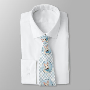 Scottish Terrier Wheaten Dog Painting Original Art Tie
