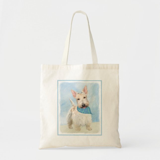 Scottish Terrier Wheaten Dog Painting Original Art Tote Bag (Front)