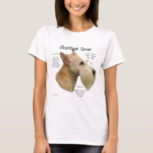 Scottish Terrier (wheaten) History Design T-Shirt