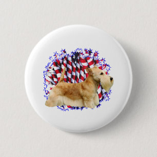 Scottish Terrier (wheaten) Patriot 6 Cm Round Badge