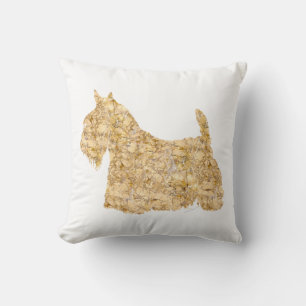 Scottish Terrier Wheaten Silhouette Cushion