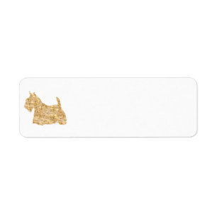 Scottish Terrier Wheaten Silhouette Return Address Label
