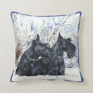 Scottish Terrier Winter Pillow