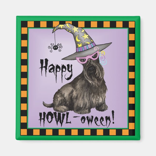 Scottish Terrier Witch Magnet (Front)