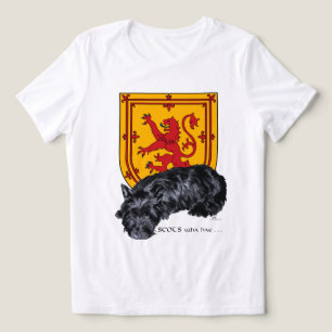 Scottish Terrier with Lion Rampant Tri-Blend Shirt