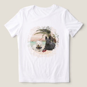 Scottish Terrier with Westie Tri-Blend Shirt