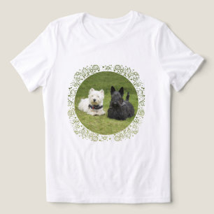 Scottish Terrier with Westie Tri-Blend Shirt