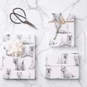Scottish Terrier Wrapping Paper Sheet