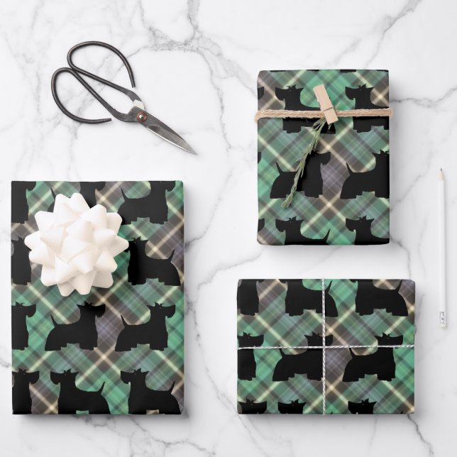 Scottish Terrier Wrapping Paper Sheets (Front)